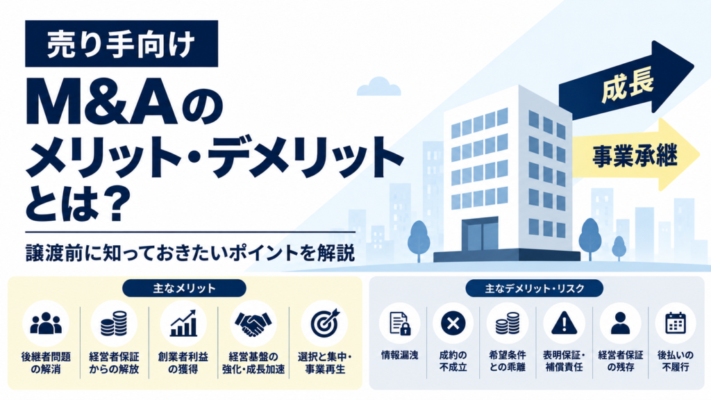 売り手向けM&Aのメリット・デメリットのアイキャッチ画像